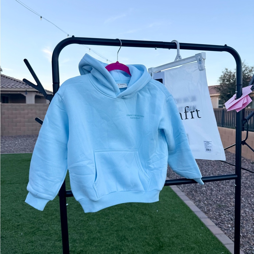 Comfort Kids Pastel Hoodie – Size Small (Baby Blue)